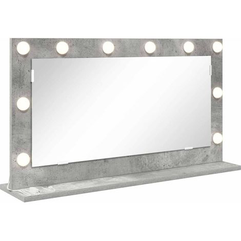 Miroir de vanité Rectangulaire Gris béton 80 x 45 x 18 cm