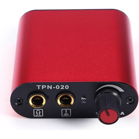 Alimentation électrique professionnelle pour machines à tatouer, compatible avec les machines à tatouer à bobine rotative, norme européenne rouge. (1/5)
