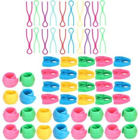 60 Pièces Porte-Bobines en Silicone, Clips de Rangement pour Bobbins, Accessoires Machine à Coudre, Outils de Broderie Pratiques (1/5)