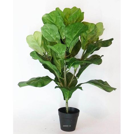 Ficus Lyrata artificiel Vert H 55 cm en pot superbe effet