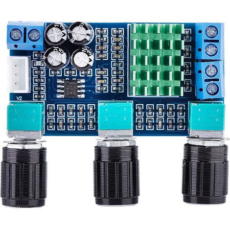 Module d'amplificateur audio numérique TPA3116D2 DC 12V-24V 80W 2 (aigus, volume, basses) (1/5)