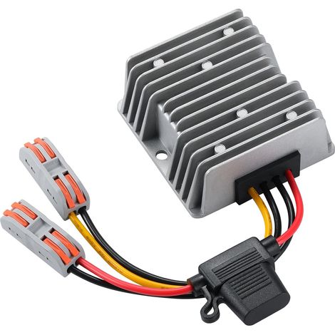 Régulateur de Tension 24V vers 12V 10A 120W Convertisseur de Tension Convertisseur Abaisseur DC 9V-32V vers 12V,Alimentation étanche IP67 stabilisée pour Solaire/Camion/Équipement Industriel (1/5)