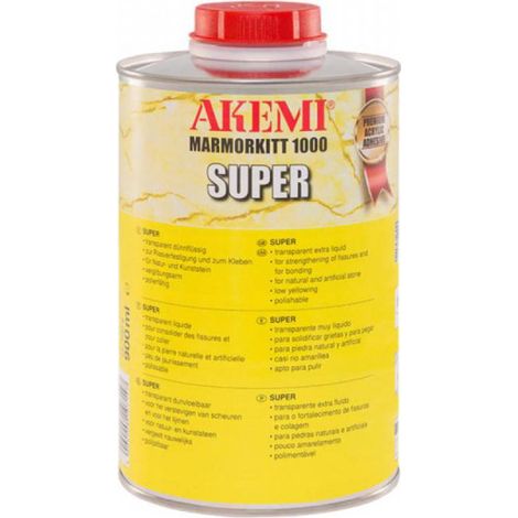 Marmorkitt 1000 Transparent Super - Colle liquide - Akemi - 900 ml