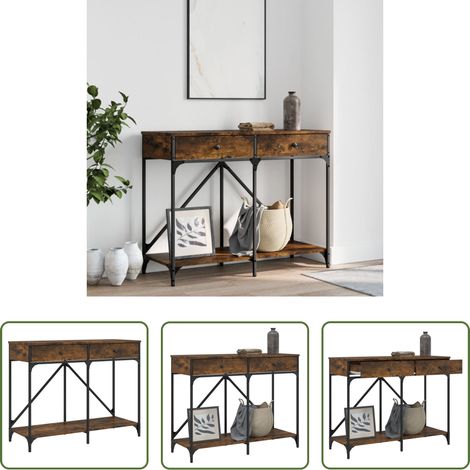 Holzwerkstoff Tisch -  Konsolentisch Räuchereiche 100x39x78,5 cm Holzwerkstoff (1/5)