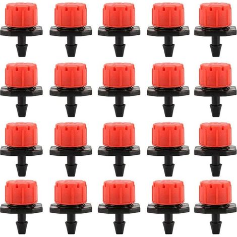 100PCS Goutteurs Irrigation Goutte à Goutte dripper, Buses de Gicleurs émetteur Jardin, Arrosage Goutte à Goutte Automatique 360° Réglable