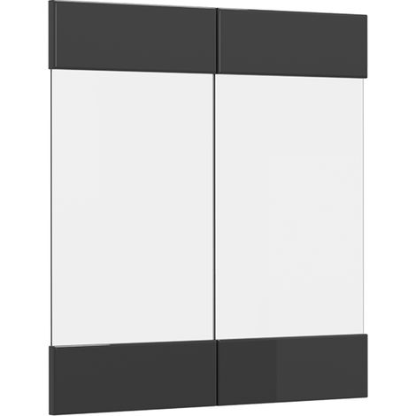 Façade de cuisine R-Line, Anthracite Haute brillance, 59.2x59cm façade de meuble pour meuble mural vitré, Vicco (1/5)