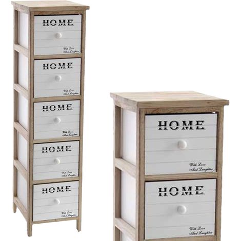 Cassettiera decoro HOME Stretta 5 cassetti, fornita montata (1/3)