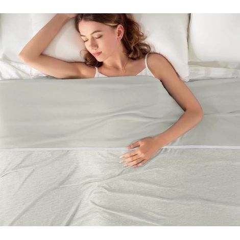 Kühlende Decke – 150 × 200 cm – Kühlende Sommerdecke aus Eisseide – Sommerdecke – Hoch saugfähig, atmungsaktiv und kühlend – Selbstkühlende Decke, ideal zum Schlafen (1/5)