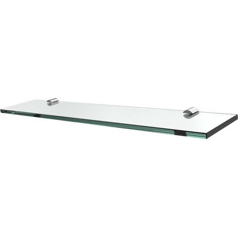 S'AFIELINA Glass Bathroom Shelves, Wall Mounted Bathroom Shelf 8MM Thick Tempered Glass Shelf for Kitchen Living Room and Toilet, 48CM 1 Pack