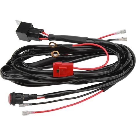Kit de câblage 12V pour barre LED 16AWG 2 mètres, pour feux de travail LED tout-terrain, voitures et bateaux (1/5)