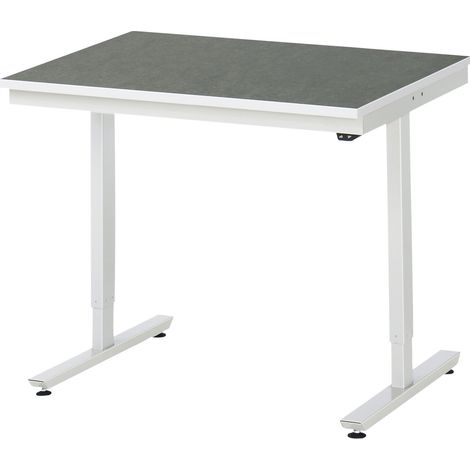 Table de travail adlatus RAU 150 réglable en hauteur électriquement Plateau linoléum/universel 1000 mm x 800 mm (1/4)