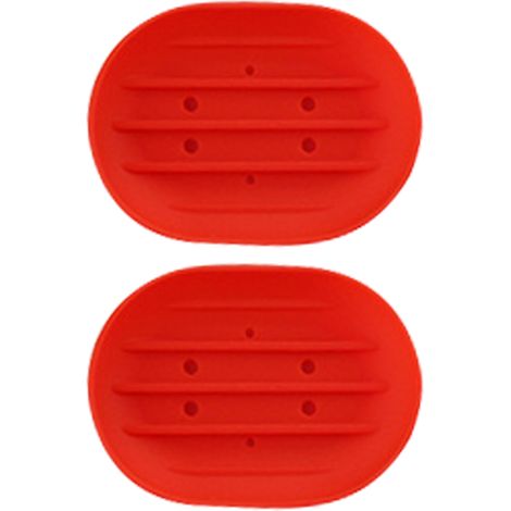 Porte-savon de salle de bain, support, plateau de protection - Égouttoir en caoutchouc silicone pour éponge de savon, lavabo de cuisine ou de salle de bain (1/5)