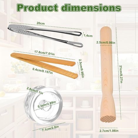 Fermentation Weights Starter Kit for Fermentation 7cm Glass Weights Fermentation Kit with Pestle and Tongs Clear Glass Weights for Fermentation (1/5)