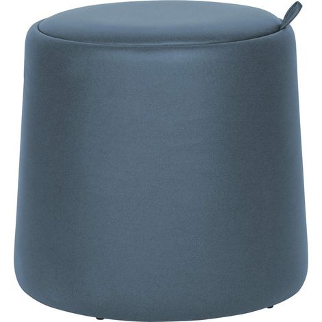 Pouf Hocker mit Stauraum Mobili Rebecca Ranunculus 42x45x45 PU MDF Holz Blau Modern