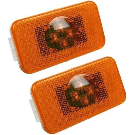 Stück 24V LED-Seitenmarkierungsleuchten mit 4 LEDs für Lkw und Pkw - Signal- und Warnleuchte - Crezuo (1/4)