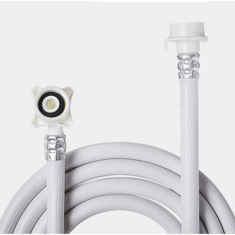 Ortviai Tuyau d’arrivée d’eau pour lave-linge en PVC renforcé avec raccord métallique – 5 m (1/3)