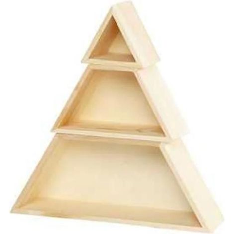 Set de 3 étagère à livres qui peuvent être assemblées comme un arbre de Noël. réf 56411