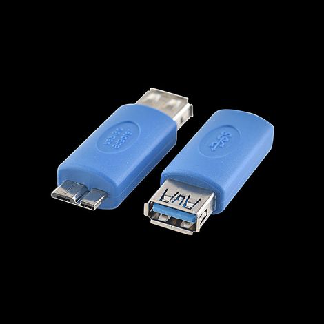 Factory direct sale of USB 3.0 A female to Micro male adapters, straight adapter for high-speed transmission. (1/5)