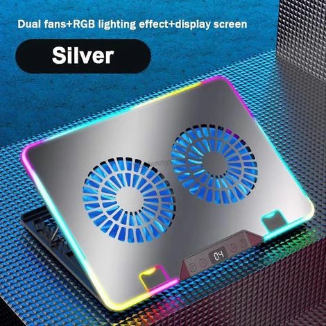 Bureau Gaming F36 Refroidisseur Portable RGB Ventilateur Silencieux pour PC Portable 15-17 Pouces, Support Inclinable avec 6 Ventilateurs, Refroidissement Efficace (1/5)