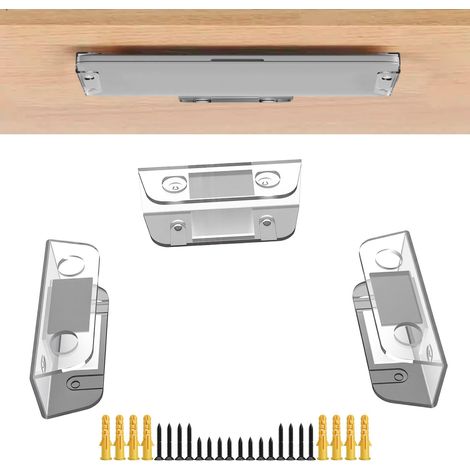 Support pour Ordinateur Portable Sous Le Bureau, Support Pc Sous Bureau, Rangement pour Ordinateur Portable Sous Les Bureaux ou sur Les Murs, Une Taille Maximale 30 MM Épaisseurs, Transparent (1/5)