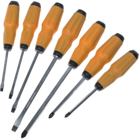 Juego de destornilladores Dedra 0603 puntas magnéticas martillo