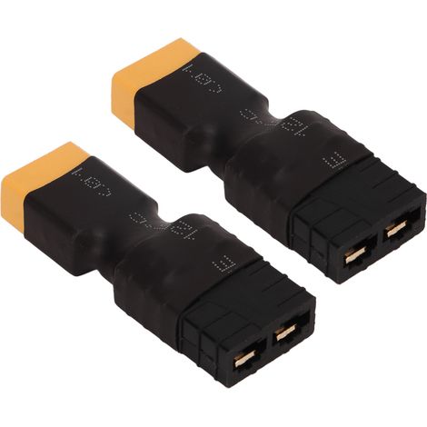 Adaptateur femelle RC vers mâle XT60 (2 pièces) - Pièces universelles haute résistance et fiables pour voitures, avions et bateaux radiocommandés (1/5)