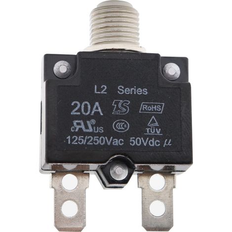 Disjoncteur réarmable DC50V L2, protection contre les surcharges 5A/10A/15A/20A/30A, protection contre les surintensités - capuchon transparent étanche - (1/4)