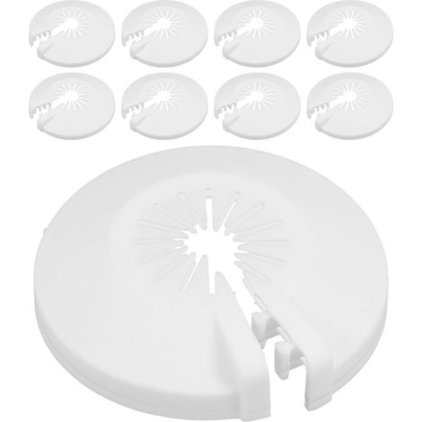 10pcs Couvercle D'arroseur Incendie en Plastique Blanc, Bride Murale Non Détachable, Léger et Élégant, Conçu pour Têtes de Sprinkler en Milieu Commercial et Réutilisable (1/5)