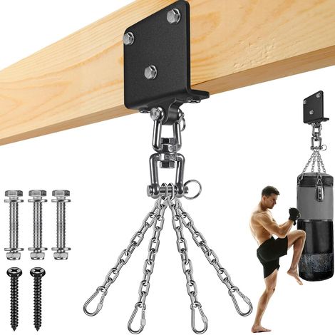 Support de Sac de Frappe, Fixation Poutre pour Sac de Boxe Suspension Crochet Lourd pour Accélérer l'exercice Entraînement Muay Thai Balançoire Hamac, 1000lbs (1/5)