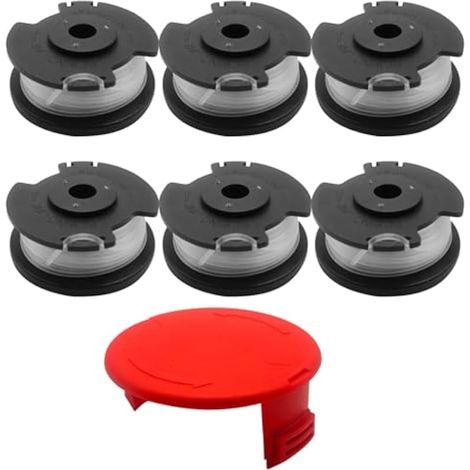 Bobine de fil pour débroussailleuse Einhell GE-CT 18/28 Li et GE-CT 18/28 Li TC, 1,6 mm 4,9 m compatible avec TLE-03, 6 bobines et 1 capuchon (1/5)