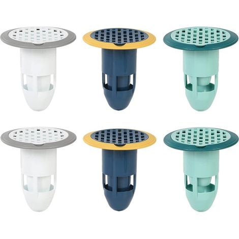 6 Pièce Bouchons de Vidange de Sol de Douche, Anti-odeurs Connecteurs, Caoutchouc Drain de Sol Douche, Convient pour Salle de Bain (1/5)