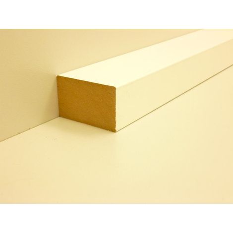 B.S. Bauprogramm Rechteckleiste 200 cm 30 x 50 mm weiß Holzleisten