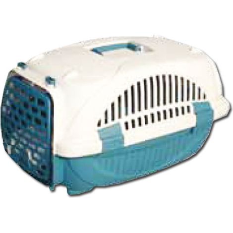 Maleta de Transporte para Mascota Polipropileno Azul y Blanco 34x52x33cm