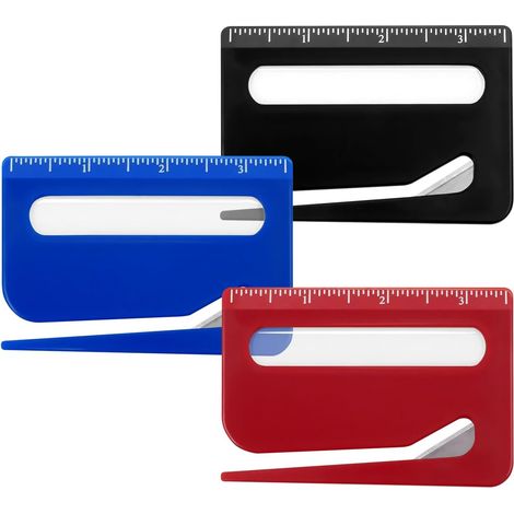 3 pièces - ouvre-lettres - Accessoires de bureau - 3-en-1 ouvre-lettres - Avec loupe et règle - ouvre-lettres calibrées avec (1/5)