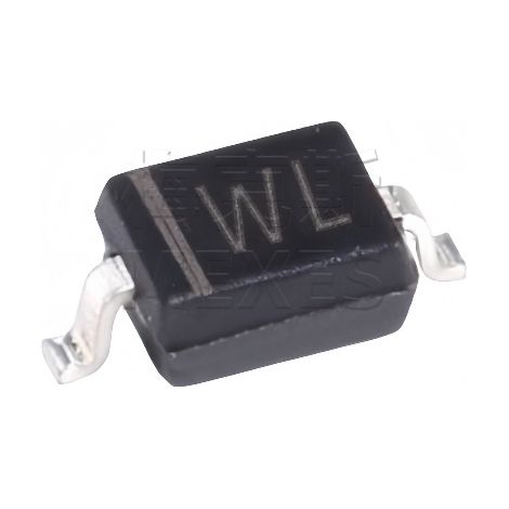 Changjiang Electronics BZT52C18S, screen-printed WL, SOD-323 package, 0.5W 18V SMD Zener diode, chip, electronic component, 5 units shipped.