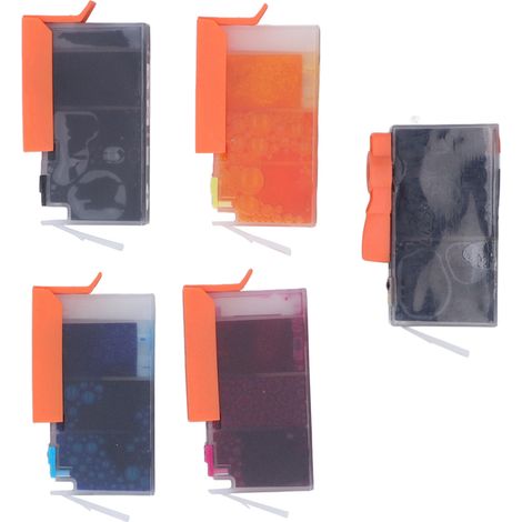 Les cartouches d'encre pour imprimante HP 564 avec remplissage d'encre sont compatibles avec les imprimantes Photosmart D5445/D5460/D5463/D5468 (cartouches d'encre 5 couleurs). (1/5)