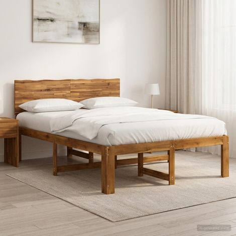 Cama doble con cabecero ROSTOCK Natural 120 x 190 cm (1/5)