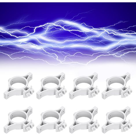 Pack de 50 Simplificateurs de Clôture Électrique pour Sécurité, Diamètre 3.2CM, Installation Facile, Résistance Haute Tension, Gris - KZQ (1/5)