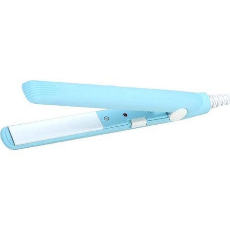 Fer à lisser 2 en 1 Mini Lisseur Cheveux Chauffage Rapide en Céramique Tourmaline Portable Lisseur pour Cheveux courts, frange, cheveux fins (blue) (1/5)