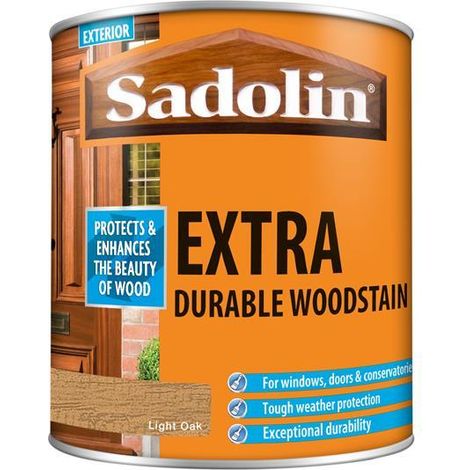 Sadolin 5028574 Extra Durable Woodstain Light Oak 1 litre SAD5028574