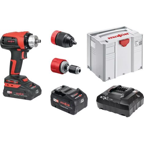 Trapano-avvitatore senza filo A 18V - MAFELL - con 2 batterie 18V LiHD - caricabatterie - valigetta T-MAX - 91C801 (1/5)