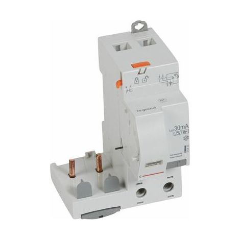 Bloc diff adaptable à vis DX³ pour disj 1 mod/pôle 2P 230 à 400V 63A typeF 30mA - 410435 (1/2)