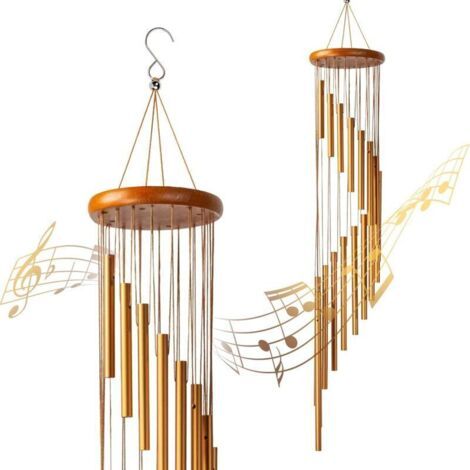 Carillon à Vent Extérieur, 90cm Carillon Éolien avec 18 Tube en Alliage D'aluminium,36" Carillon de Vent Carillon Mobile à Vent Exterieur Eolienne Décoration Jardin Maison Porche Patio Cour Balcon (1/4)
