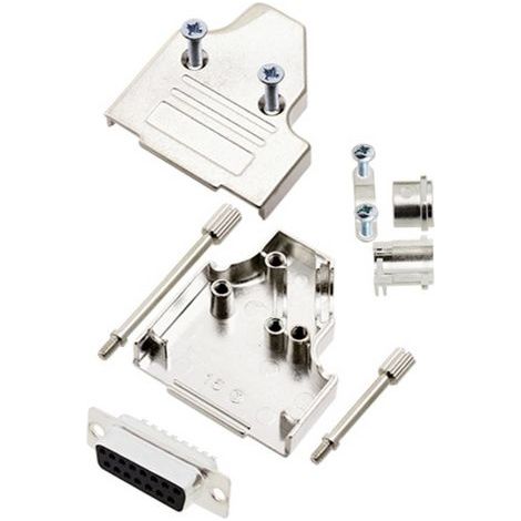 TRU COMPONENTS TCMHDM3515DMSK 7708660 Kit embase SUB-D femelle 35 ° Nombre de pôles: 15 fût à souder 1 pc(s) (1/2)