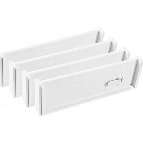 4 pièces de séparateurs de tiroirs ajustables, 26.5-46.5cm organisateur de tiroir pour la cuisine- Style Moderne rangement de bôite (1/5)