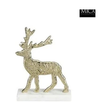 Cervo decorativo natalizio champagne 16 × 6 × H23 cm
