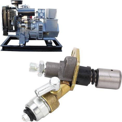 Pompe à carburant pour générateur diesel 186FA, pompe à carburant monocylindre refroidie par air L100N avec électrovanne, 12V. (1/5)