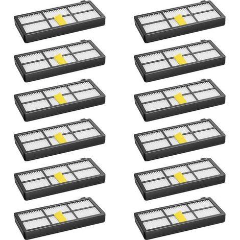 Juego de 12 filtros para aspiradoras iRobot Roomba serie 800/900 (800, 850, 860, 880, 890, 960, 980) (1/5)