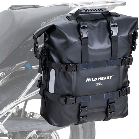 Motorrad Seitentasche 25L wasserdicht TPU mit Edelstahlverschlüssen und Reflektor (1/5)