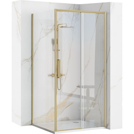 Cabina Doccia Angolare Rea Rapid Slide Gold 160X100 (1/5)